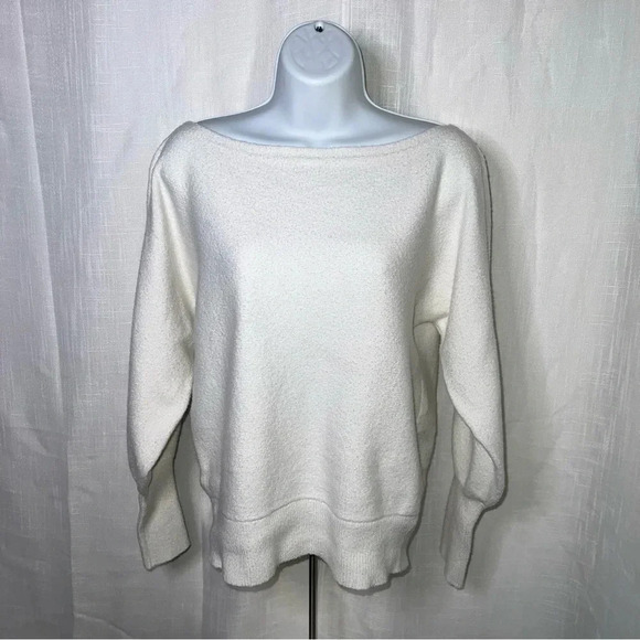 Express Boatneck Cuffed Super Soft Fuzzy Sweater Size Medium - Picture 1 of 5